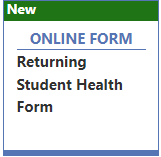 returning student health form button